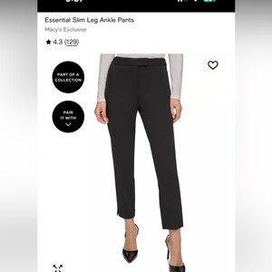 DKNY Black Ankle Pants EUC